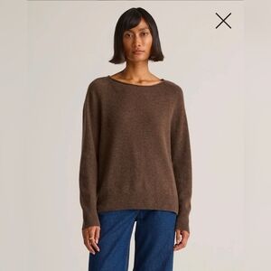Quince Mongolian cashmere Boatneck Sweater Brown Size L